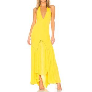 Privacy Please Aurora Full Length Gown In Bright Yellow